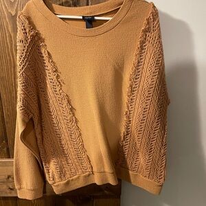 Daytrip Women's Sweater with Lace Accents